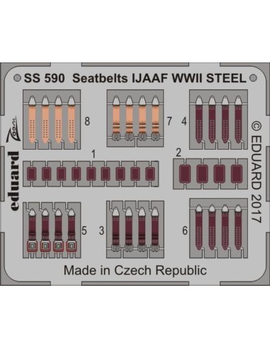 Seatbelts IJAAF WWII STEEL for Eduard 