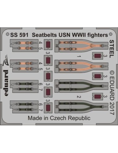 Seatbelts USN WWII fighters STEEL 