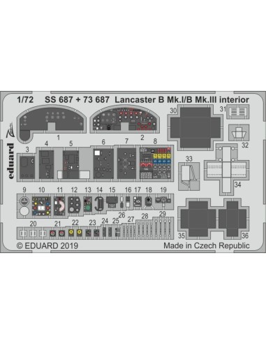 Lancaster B Mk.I/B Mk.III interior for Airfix 