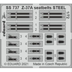Z-37A seatbelts STEEL 1/72 for EDUARD 
