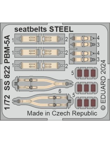PBM-5A seatbelts STEEL 1/72 ACADEMY 