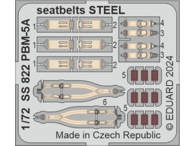 PBM-5A seatbelts STEEL 1/72 ACADEMY 
