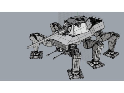 German High mobility Mech , sinper with 105mm/L68 gun 