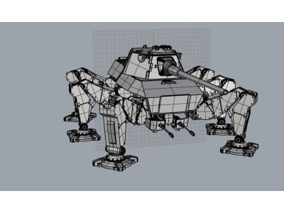 German High mobility Mech , sinper with 105mm/L68 gun 