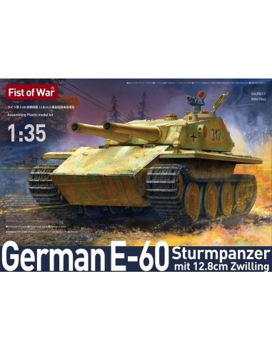 Fist of war, WWII German E-60 heavy tank with twin 