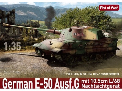 Fist of War German E50 Ausf.G with L68 10.5cm gun tank 