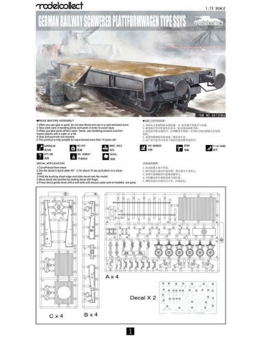 German Railway Schwerer Plattformwagen Type ssys 1+1 pack 