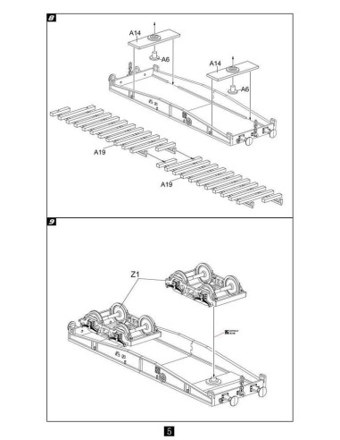 German Railway Schwerer Plattformwagen Type ssys 1+1 pack 