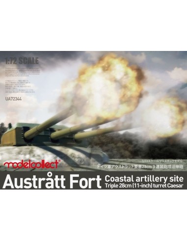Austratt fort coastal artillery site triple 28cm turret Caesar 