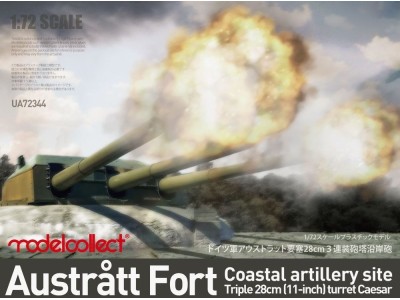 Austratt fort coastal artillery site triple 28cm turret Caesar 