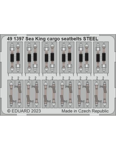 Sea King HU.5 cargo seatbelts STEEL 1/48 AIRFIX 