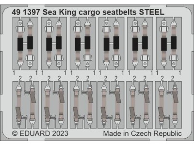 Sea King HU.5 cargo seatbelts STEEL 1/48 AIRFIX 