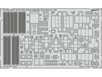 B-17F nose interior (alternate nose, sprue X) 1/48 