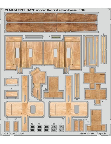 B-17F wooden floors & ammo boxes 1/48 