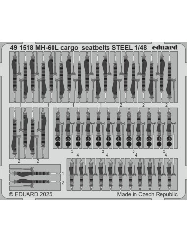 MH-60L cargo seatbelts STEEL  ICM 