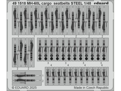 MH-60L cargo seatbelts STEEL  ICM 