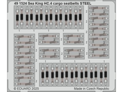 Sea King HC.4 cargo seatbelts STEEL  AIRFIX 