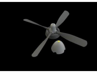 P-51B/C Hamilton Standard propeller uncuffed  EDUARD 