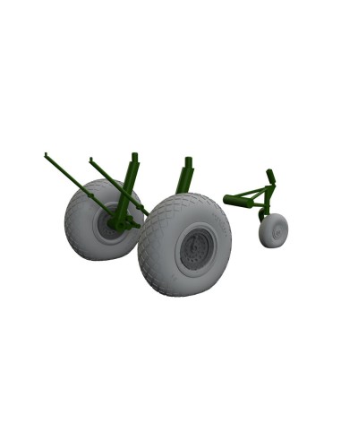 B-17F wheels diamond tread 1/48 