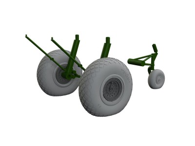 B-17F wheels diamond tread 1/48 
