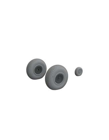 B-17F wheels cross tread 1/48 
