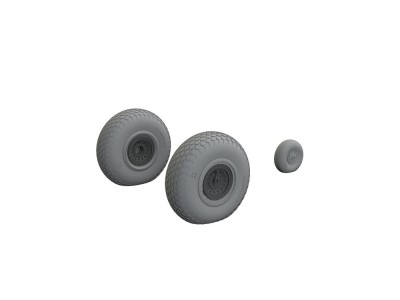 B-17F wheels cross tread 1/48 