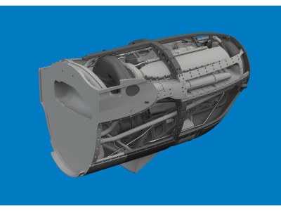 P-38F/G right engine PRINT  TAMIYA 