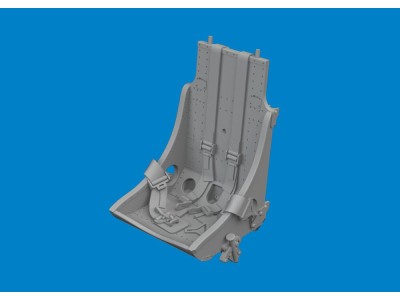 P-51B/C seat w/ integral belts Type 1 PRINT 