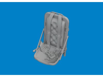 P-51B/C seat w/ integral belts Type 3 PRINT  EDUARD 