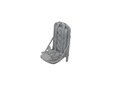 P-51B/C seat w/ integral belts Type 3 PRINT  EDUARD 
