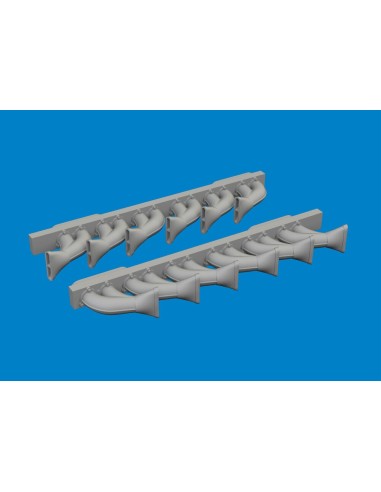 P-39 exhaust stacks fishtail PRINT 
