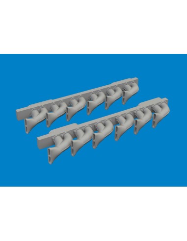 P-39 exhaust stacks fishtail PRINT 