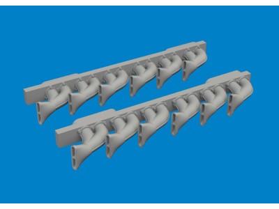 P-39 exhaust stacks fishtail PRINT 