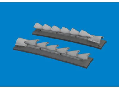 P-40 cold weather exhaust stacks fishtail PRINT  EDUARD 
