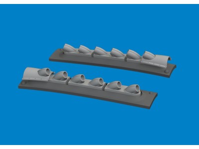 P-40 cold weather exhaust stacks rounded PRINT  EDUARD 