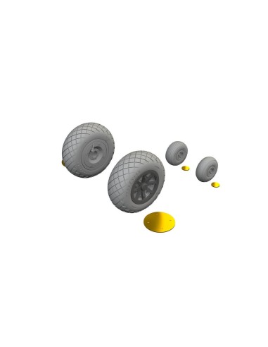 P-40N wheels diamond tread  EDUARD 