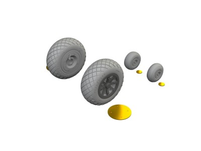 P-40N wheels diamond tread  EDUARD 