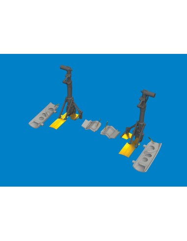 P-40N undercarriage legs PRINT 1/48 for Eduard 