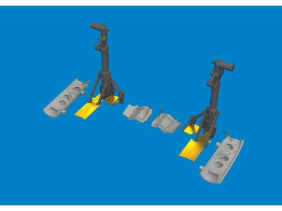 P-40N undercarriage legs PRINT 1/48 for Eduard 
