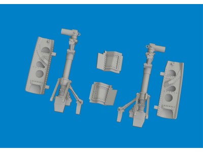 P-40N undercarriage legs PRINT 1/48 for Eduard 