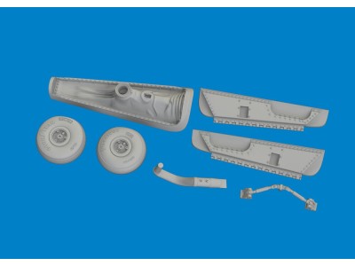 P-40N tail wheel bay PRINT 1/48 for Eduard 