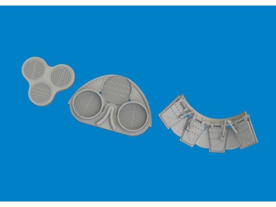 P-40N radiators upgrade set PRINT 1/48 for Eduard 