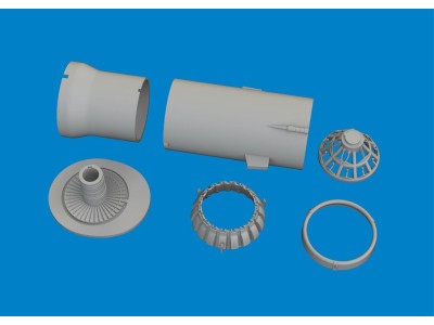 MiG-21F exhaust nozzle PRINT for Eduard 