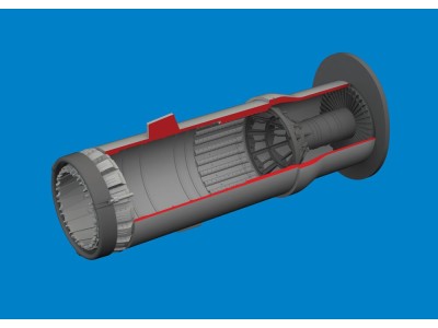 MiG-21F exhaust nozzle PRINT for Eduard 