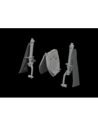 P-51D undercarriage legs PRINT for Eduard 