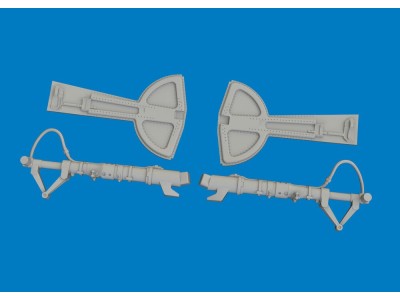 Bf 109G undercarriage legs PRINT for Eduard 