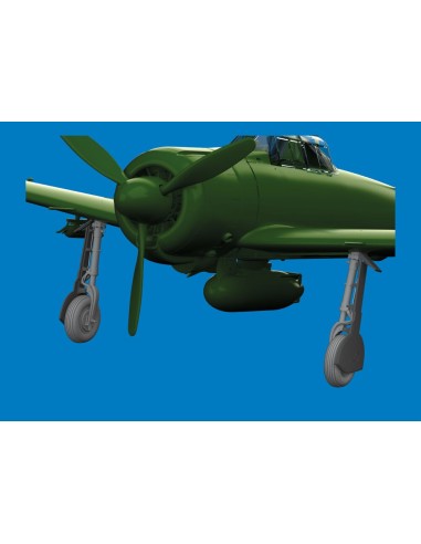 A6M undercarriage legs PRINT for Eduard 