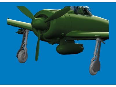 A6M undercarriage legs PRINT for Eduard 