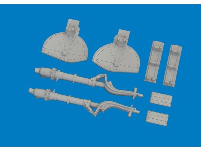 A6M undercarriage legs PRINT for Eduard 