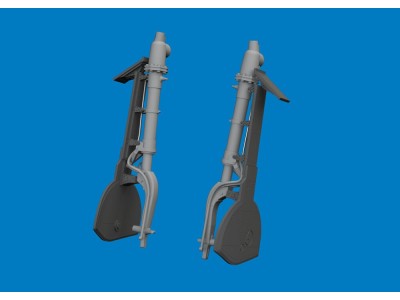 A6M undercarriage legs PRINT for Eduard 